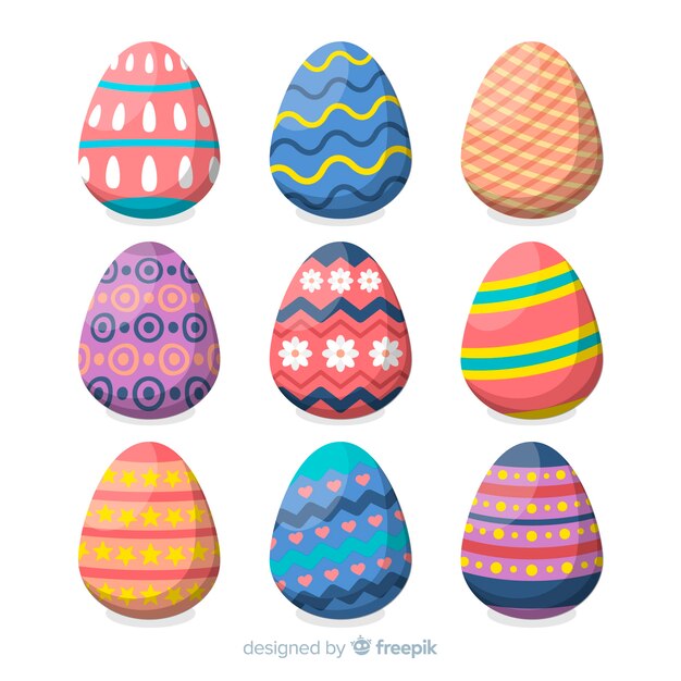Colección de huevos del día de pascua