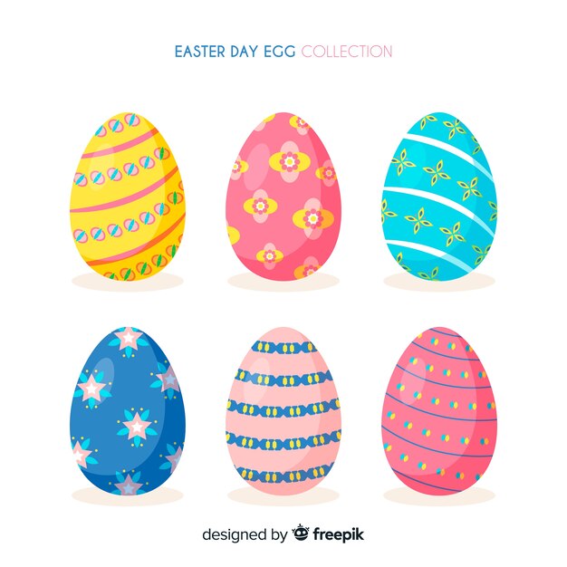 Colección de huevos del día de pascua