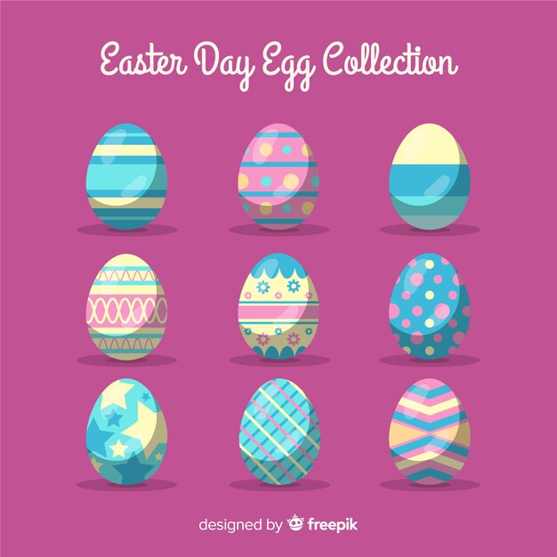 Colección de huevos del día de pascua