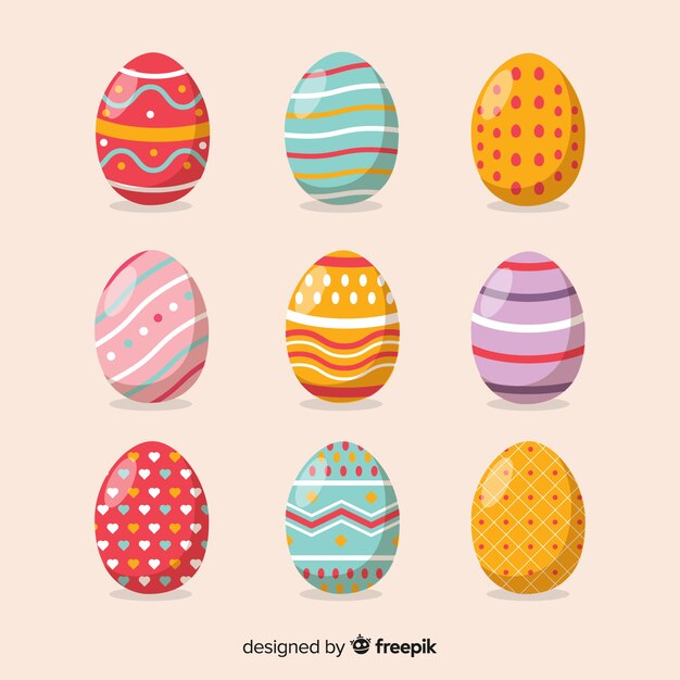 Colección de huevos del día de pascua