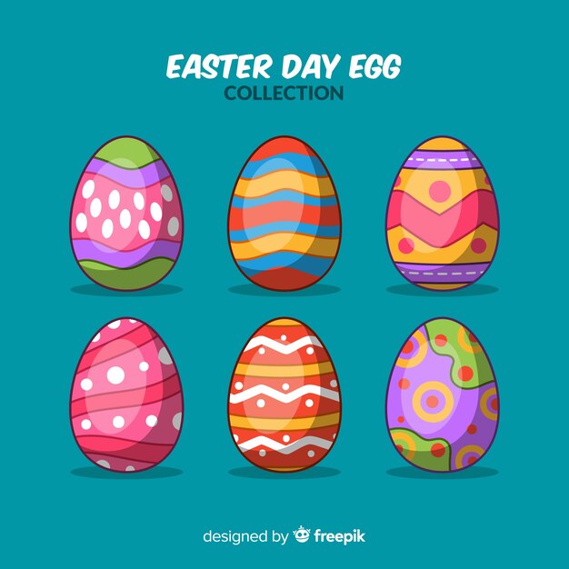 Colección de huevos del día de pascua