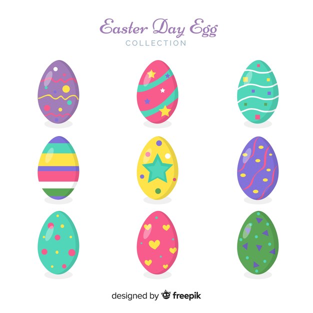 Colección huevos de pascua decorados