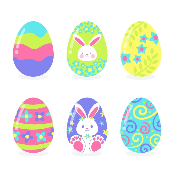Vector gratuito colección de huevos de pascua dibujados a mano