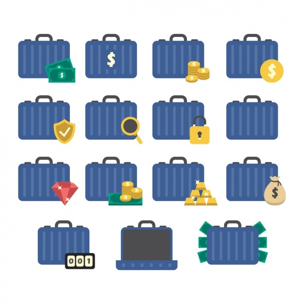 Vector gratuito colección de iconos de ahorros