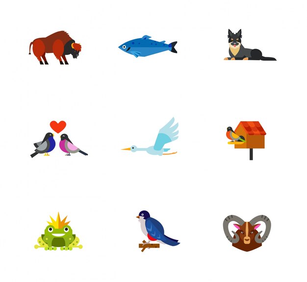 Colección de iconos de animales