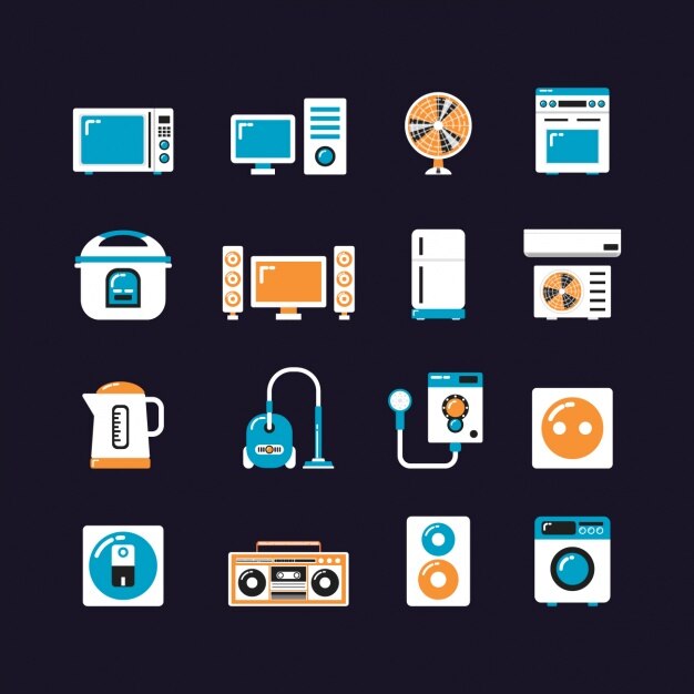 Colección de iconos de aparatos del hogar