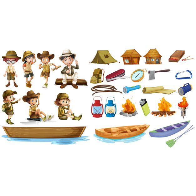 Colección de iconos de aventura