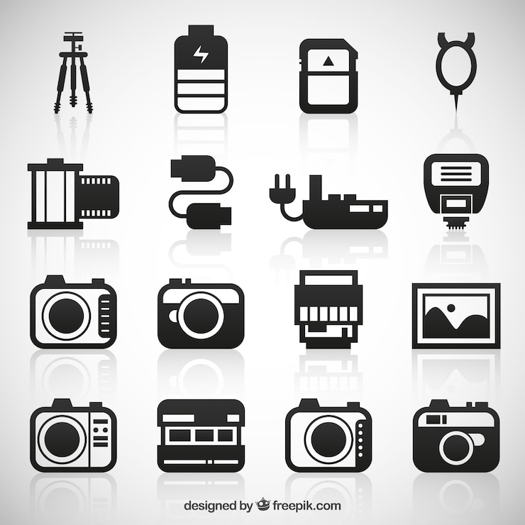 Vector gratuito colección de iconos de cámaras