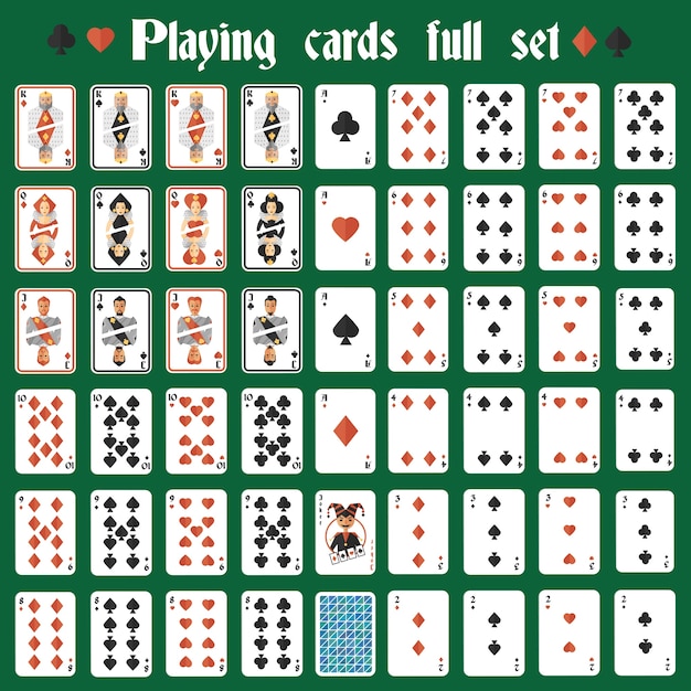 Colección de iconos de cartas de póker