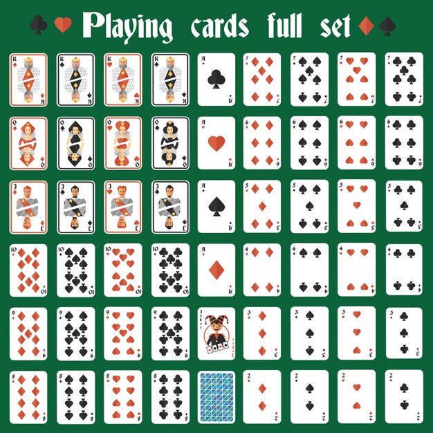Colección de iconos de cartas de póker