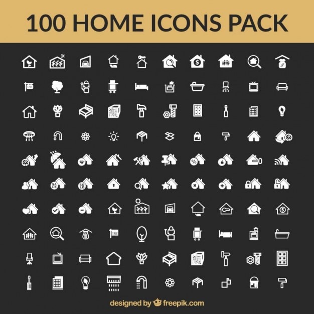 Colección de los iconos de casa, formato vectorial