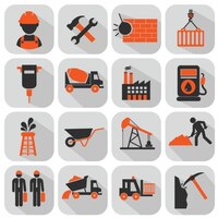 Vector gratis colección de iconos de construcción