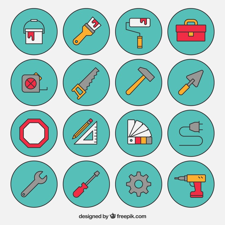 Vector gratuito colección de los iconos de la construcción