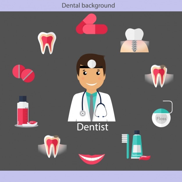 Colección de iconos de cuidado dental