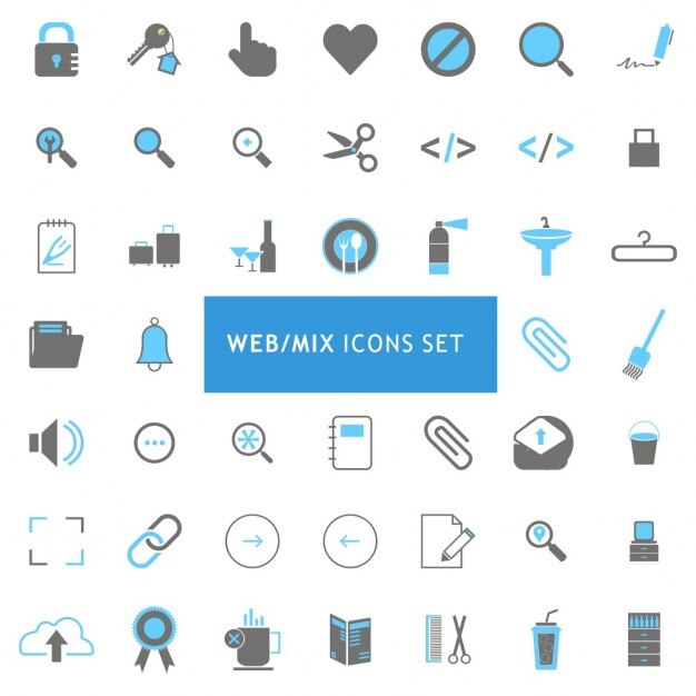 Vector gratuito colección iconos experiencia web
