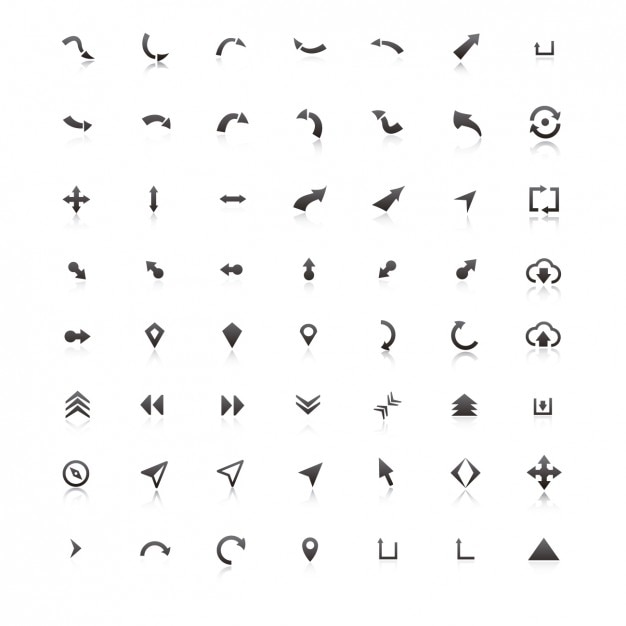 Vector gratuito colección de iconos de flechas