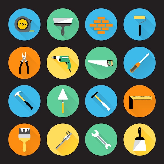 Vector gratuito colección de iconos de herramientas