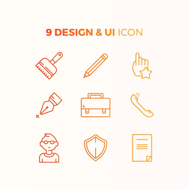 Vector gratuito colección de iconos de interfaz de usuario