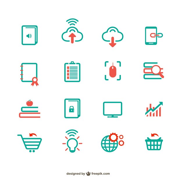 Colección de iconos de Internet