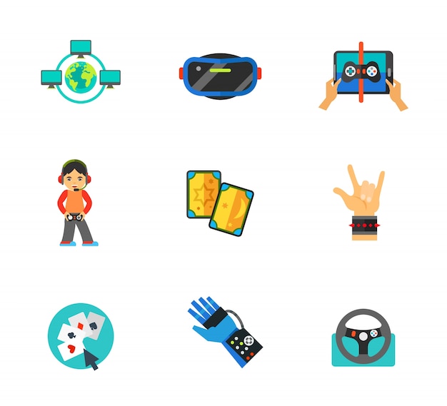 Vector gratuito colección de iconos de juegos