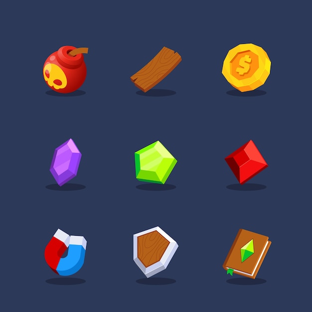 Vector gratuito colección de iconos de juegos