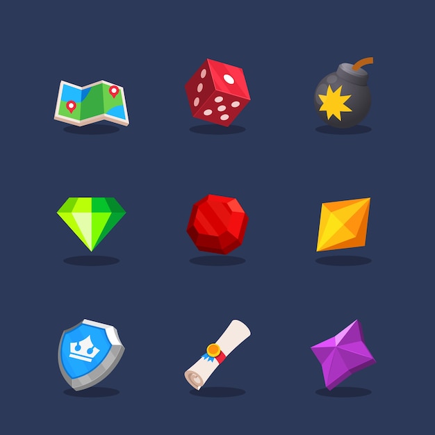 Vector gratuito colección de iconos de juegos