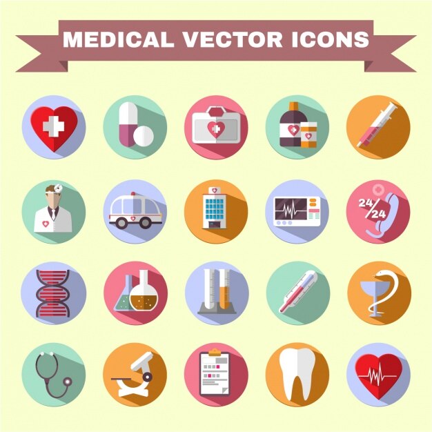 Colección de iconos de medicina