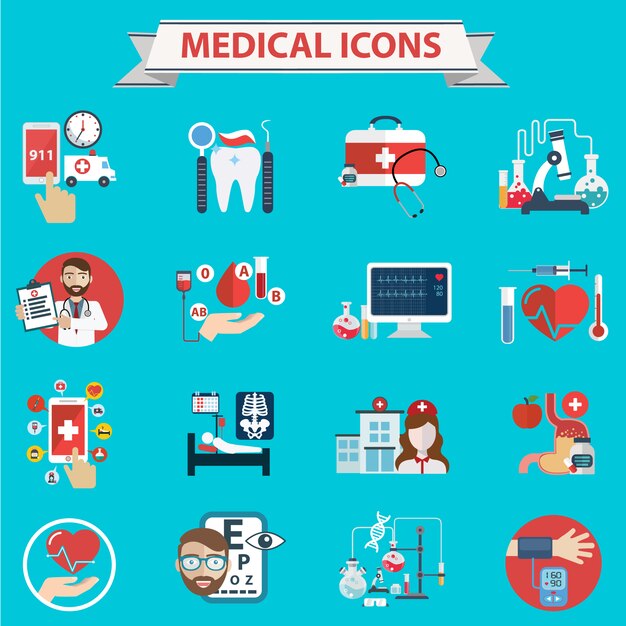 Colección de iconos médicos