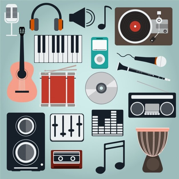 Colección de iconos de musica