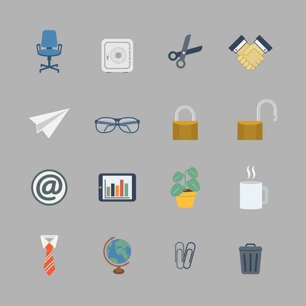 Colección de iconos de oficina