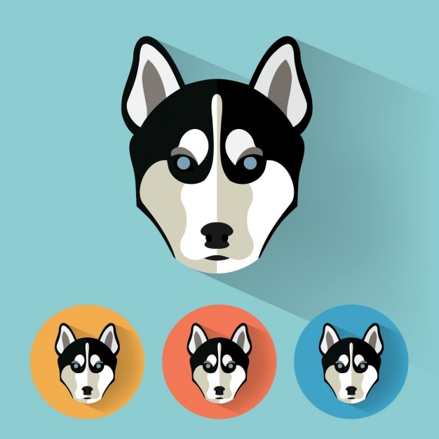 Vector gratuito colección de iconos de perro