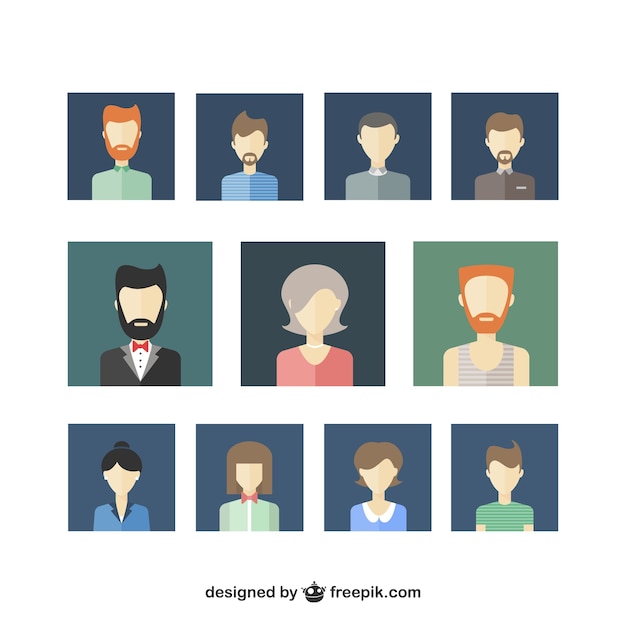 Vector gratuito colección de iconos de personas