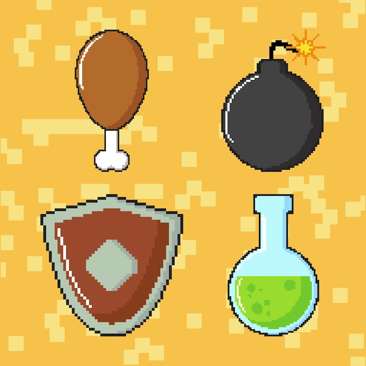 Vector gratuito colección de iconos de pixel art