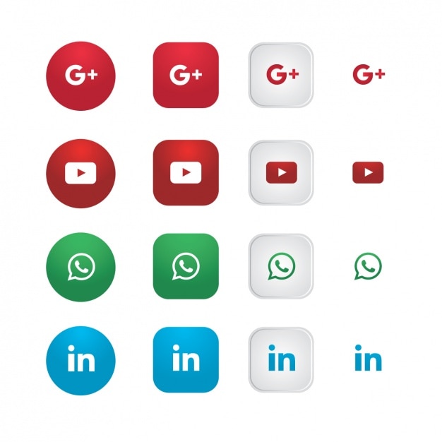 Vector gratuito colección de iconos de redes sociales