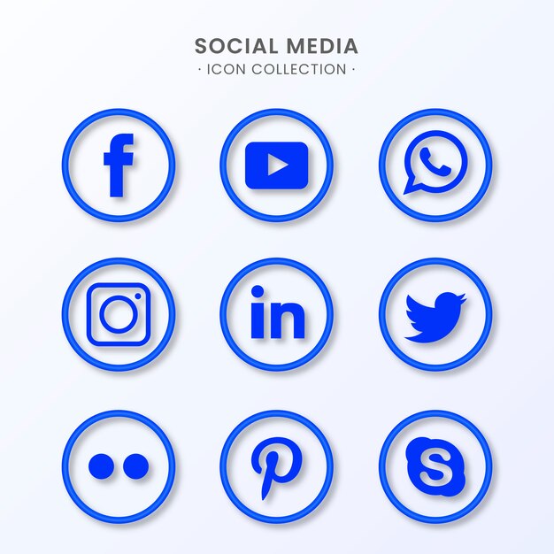 Colección de iconos de redes sociales