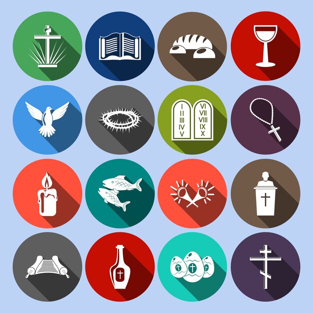 Colección de iconos de religión