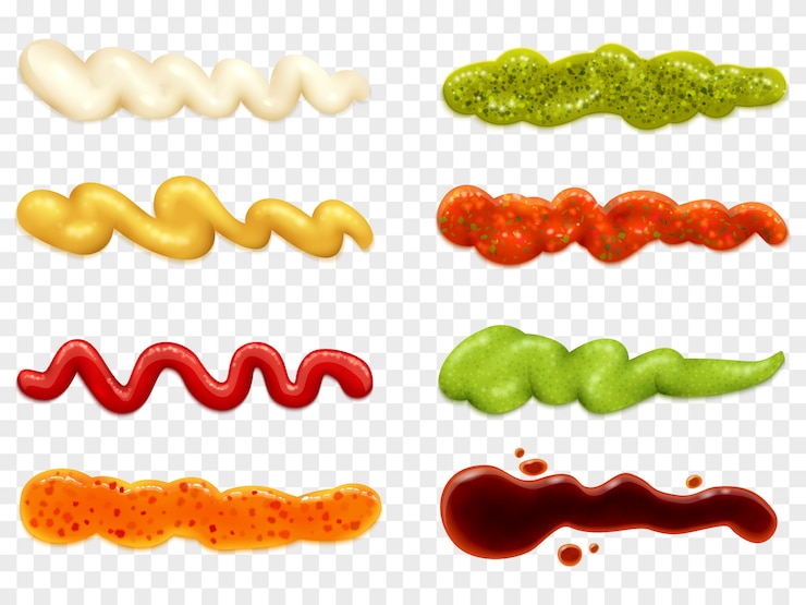 Vector gratuito colección de iconos de salsas