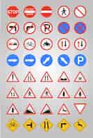 Vector gratuito colección de iconos de señales de tráfico