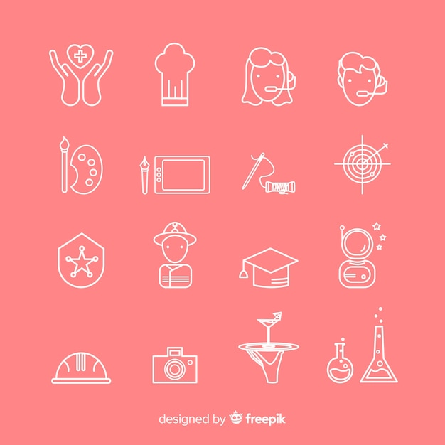 Vector gratuito colección de iconos para tarjetas de visita