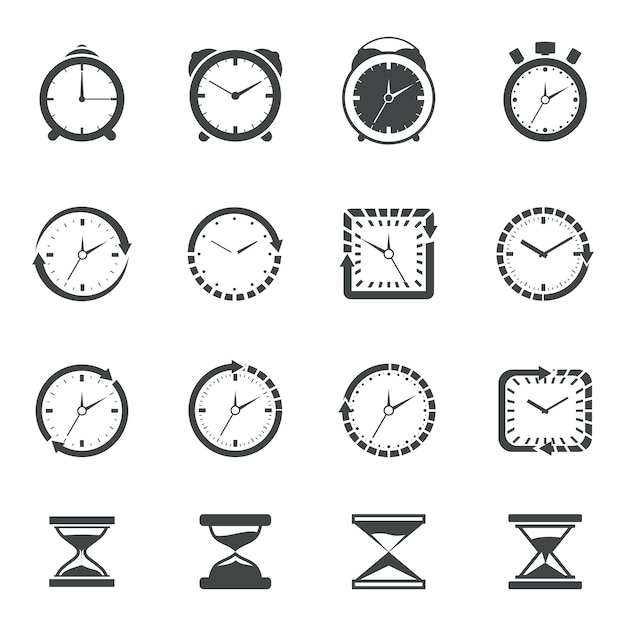 Vector gratuito colección de iconos de tiempo