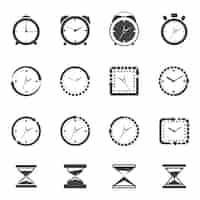 Vector gratuito colección de iconos de tiempo