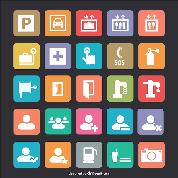 Colección de iconos variados