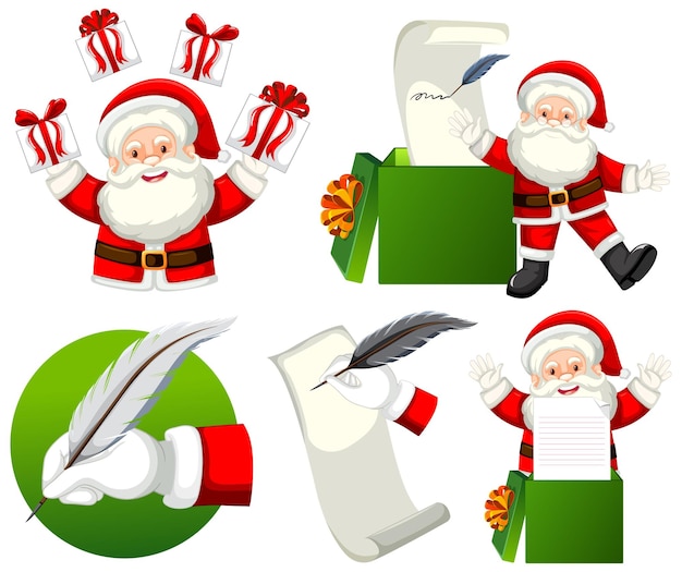 Vector gratuito colección de iconos de vectores de navidad festiva