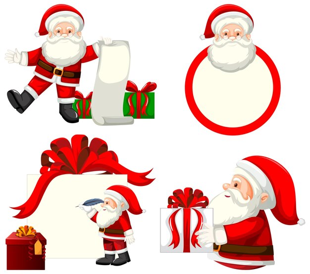 Colección de iconos de vectores de Navidad festiva