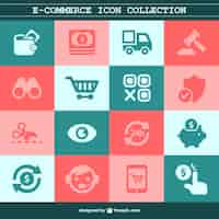 Vector gratuito colección de iconos de ventas online