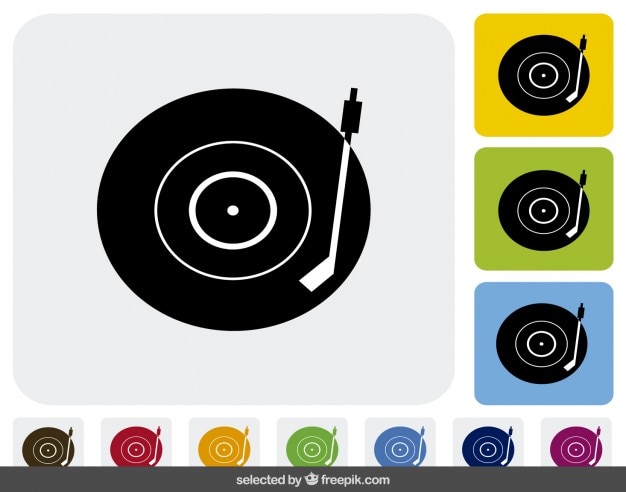 Vector gratuito colección de iconos de vinilos