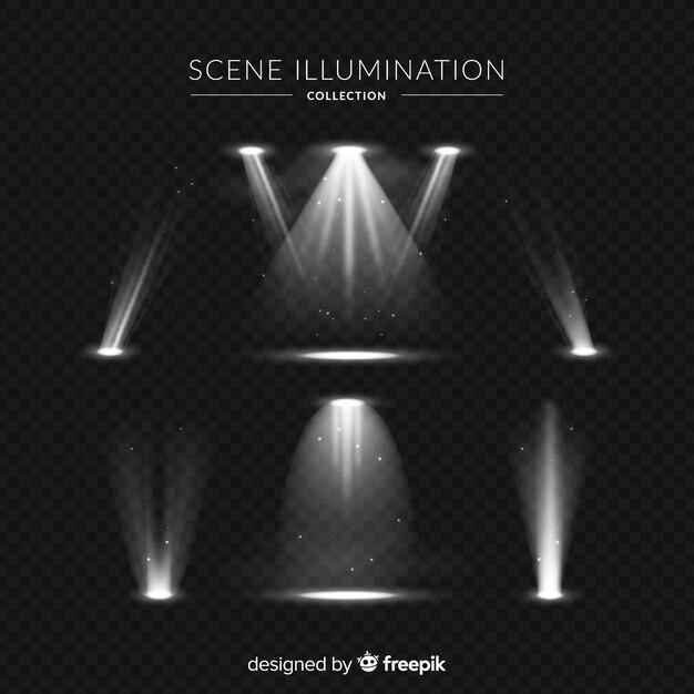 Colección iluminación de escena realista