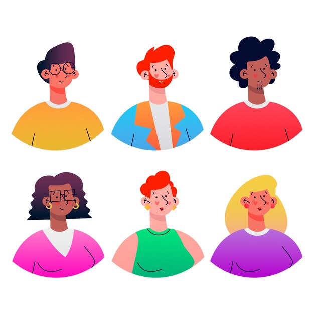 Colección de ilustración de avatares de personas