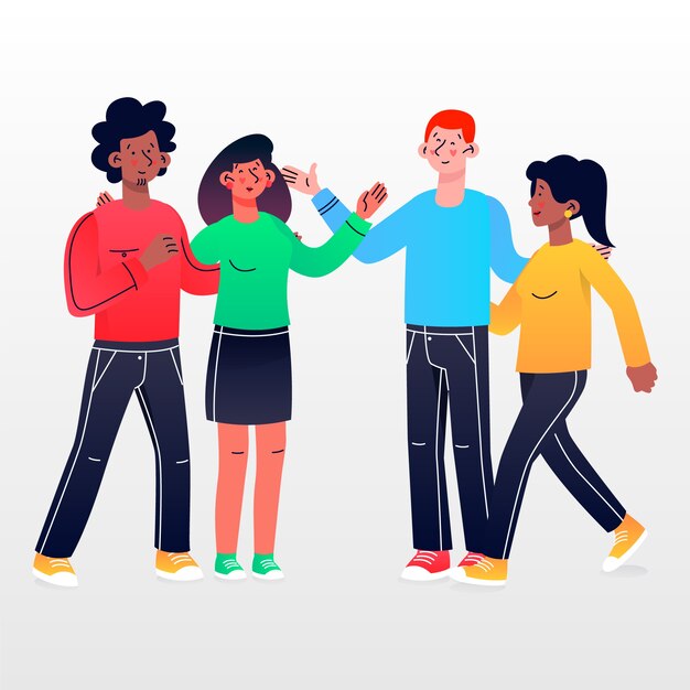 Colección de ilustración de grupo de personas