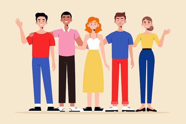 Colección de ilustración de grupo de personas